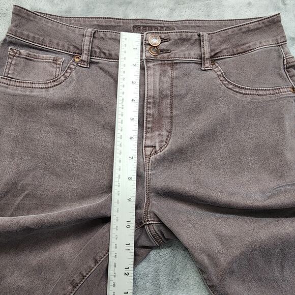 Maurices Jeans Womens M SHORT Gray High Rise Double Button Jegging Stretch Denim - Picture 11 of 14